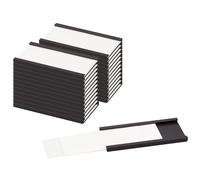 LLPT Porte-étiquette Magnétique 26PCS 2.5CM x 5CM Paquets de canal C Film Protecteur épais pour Cartes en Papier Blanc de 300 g Amovible Sans Gâchis pour étagère (MH21026)