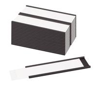 LLPT Porte-étiquette Magnétique 26PCS 3CM x 10CM Paquets de canal C Film Protecteur épais pour Cartes en Papier Blanc de 300 g Amovible Sans Gâchis pour étagère (MH41226)