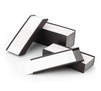 LLPT Porte-étiquette Magnétique 26PCS 5CM x 10CM Paquets de canal C Film Protecteur épais pour Cartes en Papier Blanc de 300 g Amovible Sans Gâchis pour étagère (MH42026)