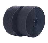 LLPT Rouleau de Ruban à Crochet et Boucle 5cm x 5m Sans Adhésif Noir