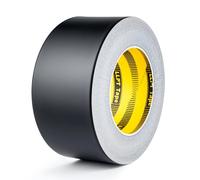 LLPT Ruban Adhésif Aluminium | Noir | 5cm x 50m x 3,94mil | Adhésif Résistant à Haute Température | HVAC Scellage Ruban de Conduit d'air Froid Chaud | pour la Réparation de Tuyaux Métalliques (BF255)