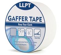 LLPT Ruban Adhésif Blanc Professionnel Mat - Tissé Blanc | Gaffers Tape pour Câbles, Photographie (PGT532P1WT) | 50 mm x 32 m