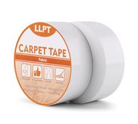 LLPT Ruban Adhésif Double Face Fixation Tapis 2 paquets 50mm x 27m