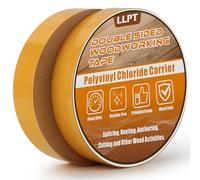 LLPT Ruban Adhésif Double Face pour Le Travail du Bois 25,4MM x 27M x 0,22MM Lot de 2 Rubans Adhésifs Double Face pour Menuisier Amovibles Sans Résidus pour Gabarit en Bois (WT1090Y2)