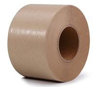 LLPT Ruban adhésif en papier kraft gommé de 7 cm x 100 m en fibre de verre renforcée activée par l'eau, ruban d'emballage marron très résistant pour expédition, boîtes d'étanchéité (PGB70110R01)