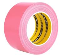LLPT Ruban adhésif en tissu de qualité supérieure 60 mm x 30 m x 0,23 mm Adhésif puissant sans résidus, couleur rose (DT251)