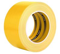 LLPT Ruban adhésif en tissu de qualité supérieure 60 mm x 30 m x 0,23 mm Adhésif sans résidus, forte couleur jaune (DT247)