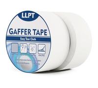 LLPT Ruban Adhésif en Tissu Professionnel 2 paquets 50mm x 15m Mat Blanc