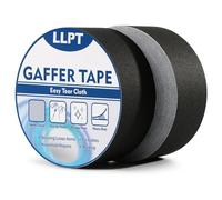 LLPT Ruban Adhésif en Tissu Professionnel 2 paquets 50mm x 32m Mat Noire