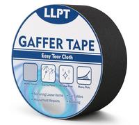 LLPT Ruban Adhésif Professionnel Mat de Couleur Noire | Ruban Adhésif Toilé Noir | Noir Gaffer Ruban adhésif en tissu | Gaffers Tape pour Câbles,Photographie (PGT532P1BK) | 50 mm x 32 m