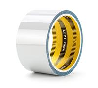 LLPT Ruban Adhésif Réfléchissant Thermocollant Argenté 50mm x 5m Pour Avertissement Sécurité Décorée Gilet Chemise Veste Sac Pantalon Chaussures Vêtements pour Animaux de Compagnie(IRR5005SR)