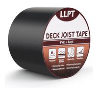 LLPT Ruban de solin en bois pour terrasse | Bande De Solin Imperméable Solives De Terrasse | Bande Etancheite Terrasse| pour poutres de solives de construction de toit(JDT450P1) |101mm x 15m