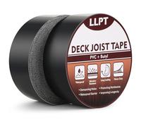 LLPT Ruban de solin en bois pour terrasse | Bande De Solin Imperméable Solives De Terrasse | Bande Etancheite Terrasse| pour poutres de solives de construction de toit(JDT250P2) | 2 Packs |50mm x 15m