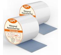 LLPT Ruban Étanche | 2 Rouleau Blanc | 101 mm x 4 m | Ruban de Réparation | Bande D'étanchéité | Ruban Adhésif Toilé Waterproof | pour Réparer Consolider Colmater Connecter (PST62110WT4P2)