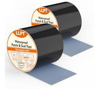 LLPT Ruban Étanche | 2 Rouleau Noir | 101 mm x 4 m | Ruban de Réparation | Bande D'étanchéité | Ruban Adhésif Toilé Waterproof | pour Réparer Consolider Colmater Connecter (PST62110BK4P2)