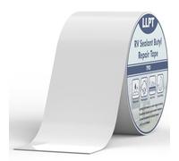 LLPT Ruban étanche en Butyle | Blanc | Toit Ruban De Réparation | Bande etancheite autocollante bitumeuse pour RV | Pour camping-car,remorque,Bateau réparer Les Fuite (SV62110WT4) | 101 mm x 15 m