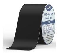 LLPT Ruban étanche en Butyle | Noir | Toit Ruban De Réparation | Bande etancheite autocollante bitumeuse pour RV | Pour camping-car, remorque,Bateau réparer Les Fuite (SV62110BK4) | 101 mm x 15 m
