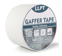 LLPT Ruban Gaffer Qualité Professionnelle Blanc 75 mm x 15 m Mat Non Réfléchissant Déchirure Facile Sans Résidu Ruban Adhésif Résistant pour Câbles Photographie (PGT76WT)