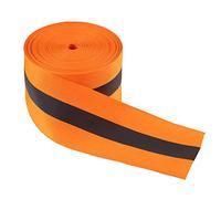 LLPT Ruban réfléchissant Ruban à coudre haute visibilité 5cm x 15m en nylon argenté Sangle de sécurité fluorescente pour garniture de sécurité d'avertissement Orange(RRO250)