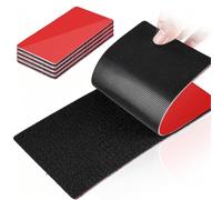 LLPT Scratch Autocollant Double Face 4 Pièces 100 x 200mm | Attaches Hook and Loop Autocollantes Scratch, Bande Adhésive Double Face Pour Intérieure et Extérieure
