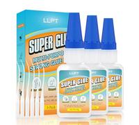 LLPT Super colle | Net 30g | Super glue transparente tout usage avec bouchon anti-obstruction | Adhésif instantané puissant | pour plastique métal céramique verre (LSG030-3) | 3 Packs