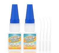 LLPT Super colle | Net 3g | Super glue transparente tout usage avec bouchon anti-obstruction | Adhésif instantané puissant | pour plastique métal céramique verre (LSG003-2) | 2 Packs