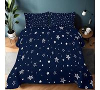 LLSZAHD éToiles Au Trait Couette 200x200 cm Ciel éToilé Edredon 2 Personne et Couettes pour Lit sans Housse 4 Saisons Lavable, Doux et Confortable, RéVersible 2 Taies d'oreiller