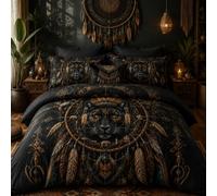 LLSZAHD Housse de Couette 135 x 200 Motif Rattrap-rêves Panthère Noire