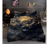 LLSZAHD Housse de Couette 200x200 Qilin - Parure de Lit 2 Personne Motif Créature Mythique Noire Ensemble de Literie Microfibre Housse Couette avec Fermeture éClair et 2 Taies d'oreiller 65x65 Cm