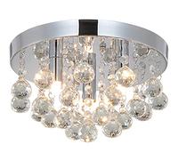 LLSZAHD Lustre en Cristal Plafonnier Gouttes de Pluie Pendentif en Cristal Luminaire Décoration Lumières pour Couloir Chambre Placard Fille,G9 n'inclut Pas l'ampoule
