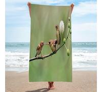 LLSZAHD Serviette de Plage XXL Petit Oiseau Serviette de Bain 100x200cm - en Microfibre Drap de Bain sans Sable Drap de Plage Douce Sport Séchage Rapide