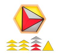 LLTCMAOYI Aide à l'enseignement du triangle sensoriel Tableau de puzzle, reconnaissance de géométrie Montessori