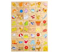 LLTCMAOYI Montessori Association Puzzle assorti pour enseigner le sida, entraîner la capacité de pensée logique des enfants
