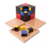 LLTCMAOYI Montessori Cube binomial et trinomial, développe la conscience spatiale et la pensée mathématique, trinôme