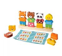 LLTCMAOYI Montessori Jouets en bois pour classer et empiler les animaux, développement de compétences motrices fines et cognitives
