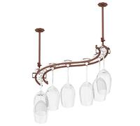 LLTCMAOYI Support en Verre Suspendu au Plafond, Porte-Bouteille de Style européen, décoration, étagère à gobelet pour Bars, Cuisine à Domicile