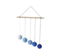 LLTCMYGS Balle de Couleur en dégradé Montessori, Jouet de Suivi visuel, Mobile d'apprentissage Suspendu,Bleu