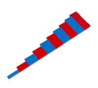 LLTCMYGS Bâtons numériques en Bois Rouge et Bleu Montessori pour l'éducation précoce, Jouets sensoriels mathématiques