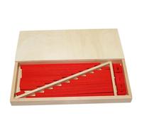 LLTCMYGS Bâtons Rouges Montessori et Longs bâtons Rouges, Jouet en Bois pour l'apprentissage précoce du comptage et de la Mesure,Rouge