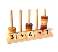 LLTCMYGS Blocs d'enseignement des mathématiques pour la Petite enfance Montessori, manipulations mathématiques en Bois avec Blocs de nombres de comptage