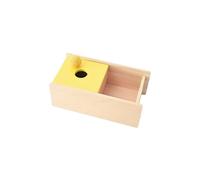 LLTCMYGS Boîte de géométrie sensorielle en Bois Montessori, boîte imbucare pour bébé avec Couvercle Rabattable, Jouet de compétences de Vie Pratiques,Model a