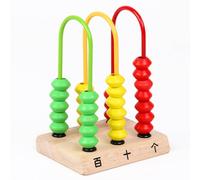 LLTCMYGS Boulier en Bois Montessori à 3 rangées pour Enfants, Compteur mathématique pour CE1