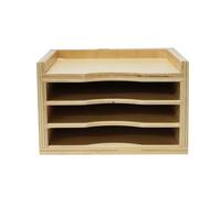 LLTCMYGS Cabinet Montessori de Feuilles avec Cartes de Botanique, Matériel Sensoriel en Bois, Jouet Éducatif Scientifique Précoce,Three Layer Cabinet