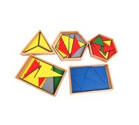 LLTCMYGS Composition sensorielle Montessori Ensemble de Triangles, Géométrie mathématique Enseignement du SIDA (5 pièces)
