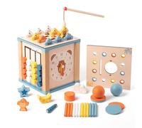 LLTCMYGS Cube d'activité en Bois Montessori 9 en 1, Jouet éducatif Multifonction pour Tout-Petits