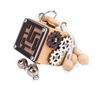 LLTCMYGS Cube d'activités en Bois Montessori, Cube Multifonctionnel 6-en-1 pour l'agitation des Tout-Petits,Model b