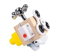 LLTCMYGS Cube d'activités en Bois Montessori, Cube Multifonctionnel 6-en-1 pour l'agitation des Tout-Petits,Model a