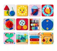 LLTCMYGS Ensemble de 12 aimants en Bois pour réfrigérateur, Tableau d'activités Montessori, Jouet sensoriel pour développer la motricité Fine des Tout-Petits