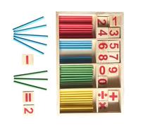 LLTCMYGS Ensemble de Bâtons de Comptage en Bois Montessori, Outil d'apprentissage des Chiffres et de l'Arithmétique