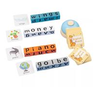 LLTCMYGS Ensemble de Blocs et Cartes Flash Alphabet Montessori, Jouet Éducatif Précoce pour Apprentissage des Mots et Littératie